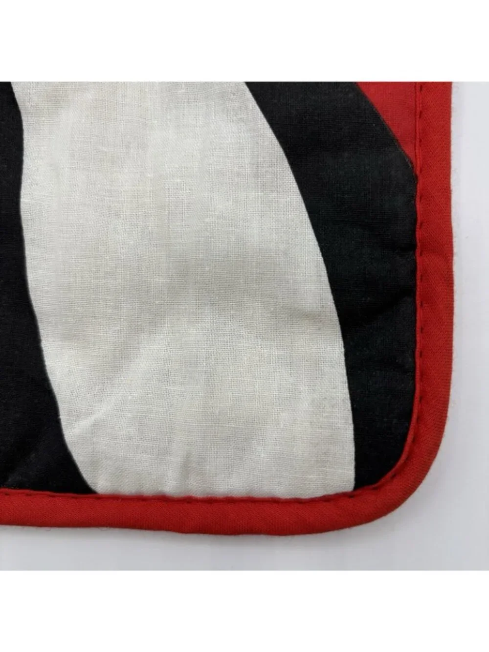Winter Penguin Pot Holder Square Red White Black Christmas Holiday Decor Hanging